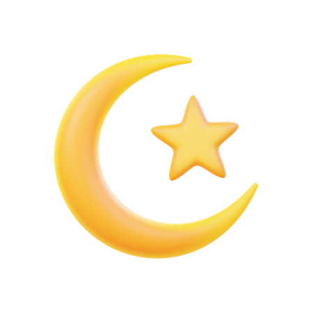 Crescent Moon  3D Icon