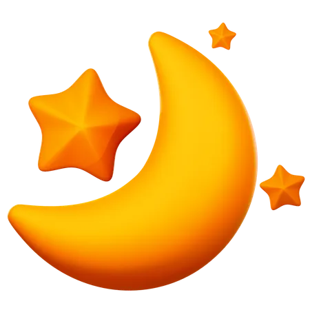 Crescent Moon  3D Icon