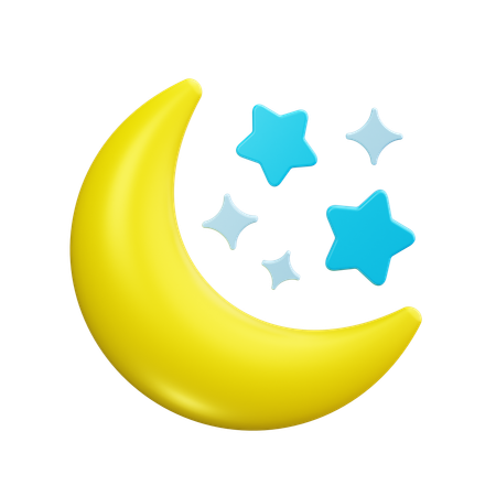 Crescent Moon  3D Icon