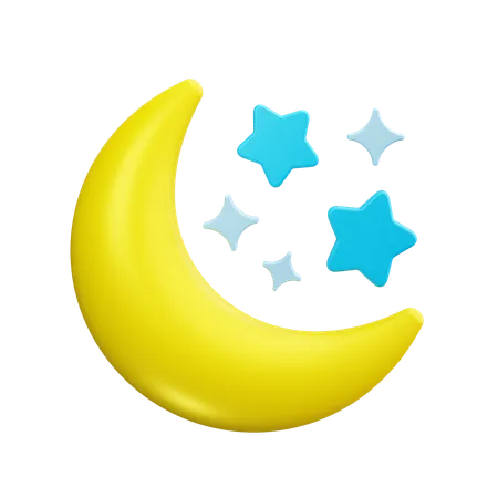 Crescent Moon  3D Icon