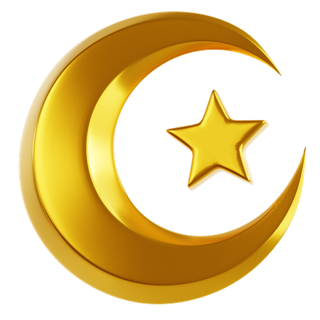 Crescent Moon  3D Icon