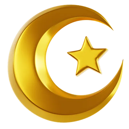 Crescent Moon  3D Icon