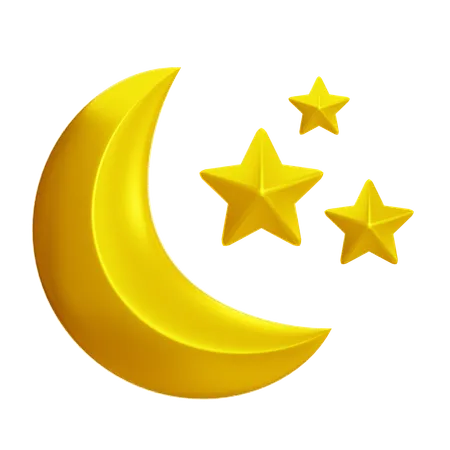 Crescent Moon  3D Icon