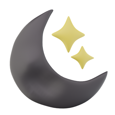 Crescent moon  3D Icon