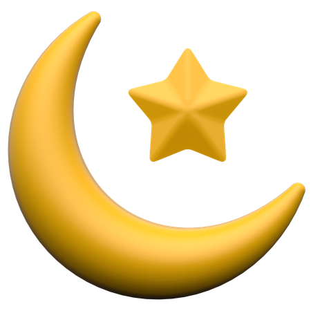 Crescent Moon  3D Icon