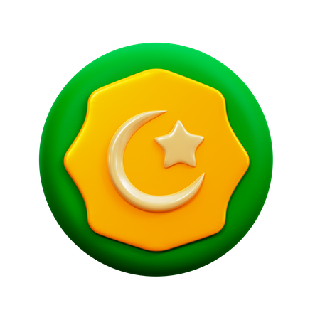 Crescent Moon  3D Icon