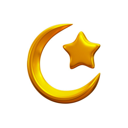 Crescent Moon  3D Icon