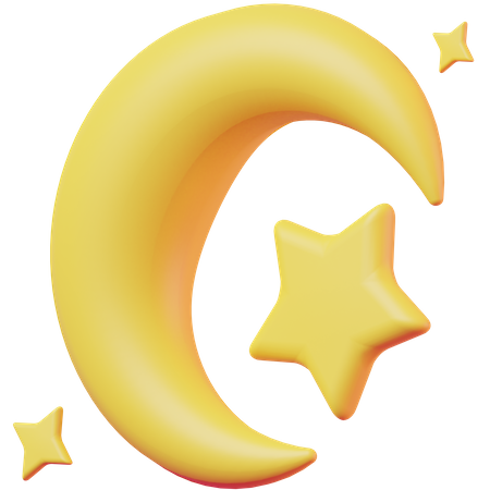 Crescent Moon  3D Icon