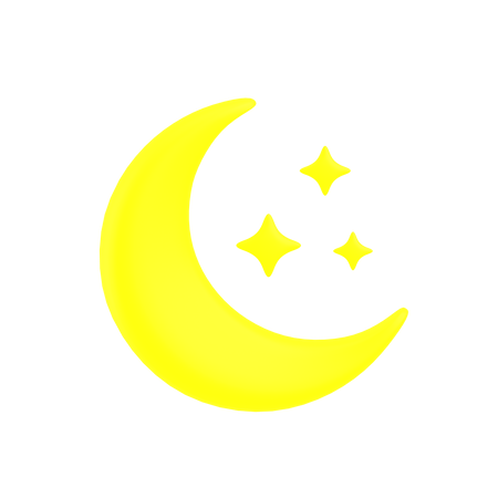 Crescent Moon  3D Icon