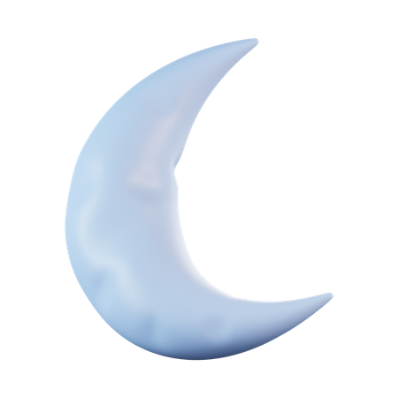 Crescent Moon  3D Icon