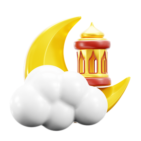 Crescent Moon  3D Icon