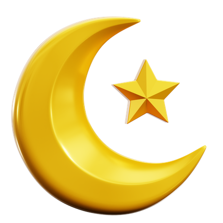 Crescent Moon  3D Icon