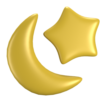 Crescent Moon  3D Illustration