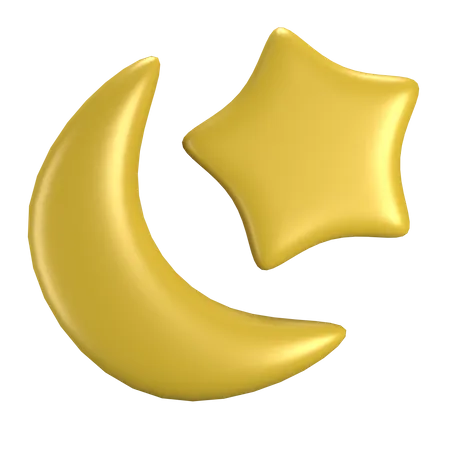 Crescent Moon  3D Illustration