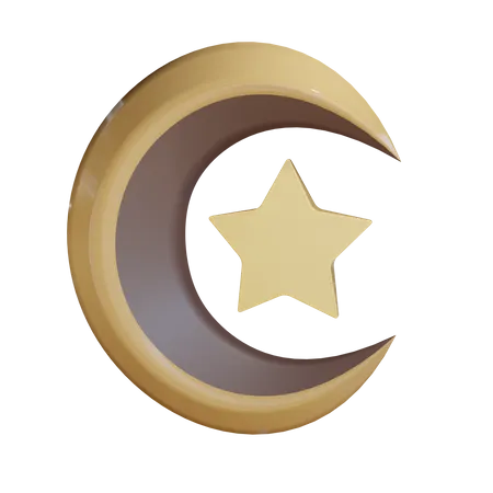 Crescent moon  3D Illustration