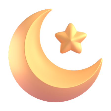 Crescent Moon  3D Illustration