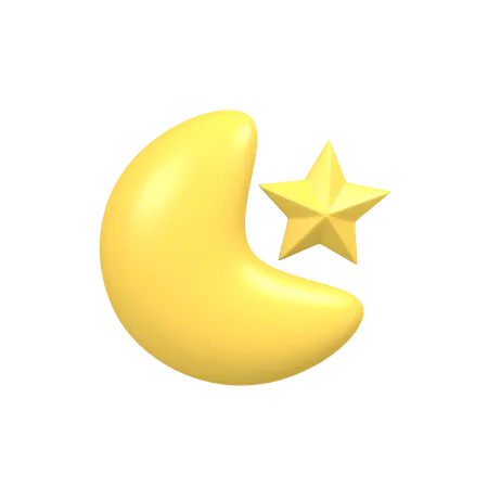 Crescent Moon  3D Illustration