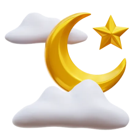 Crescent Moon  3D Illustration