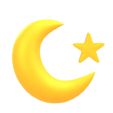 Crescent Moon  3D Illustration