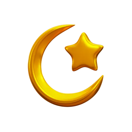 Crescent Moon  3D Illustration