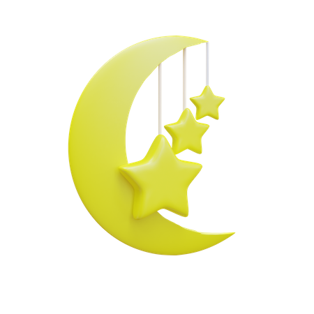 Crescent Moon  3D Illustration