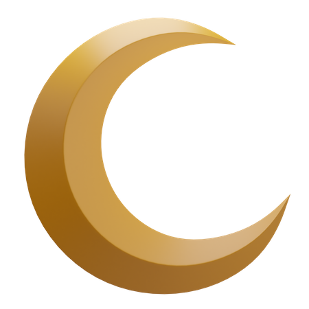Crescent moon 3D Illustration