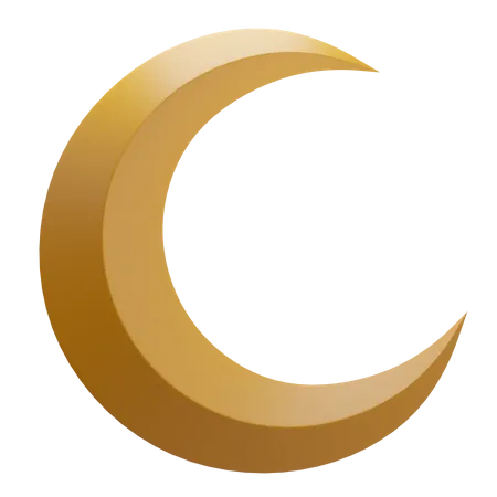 Crescent moon  3D Illustration