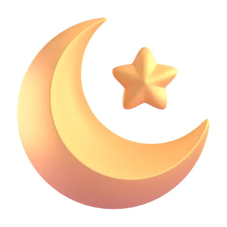 Crescent Moon  3D Illustration
