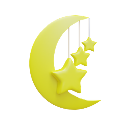 Crescent Moon 3D Illustration