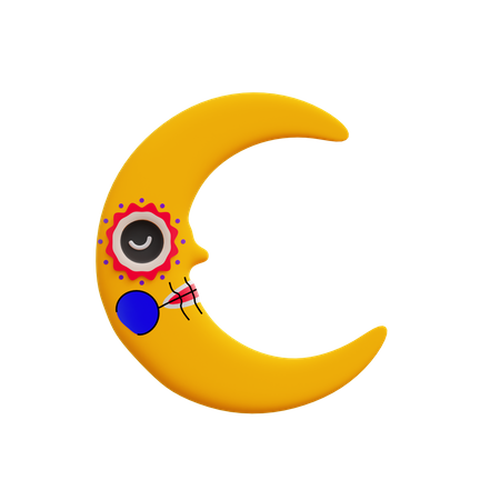 Crescent Moon 3D Illustration