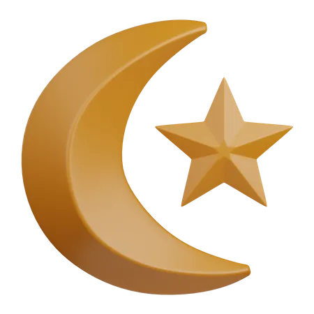 3 D Rendering Crescent Moon Isolated Useful For Muslim Religion Ramadan Kareem Eid Al Fitr Design 3D Icon