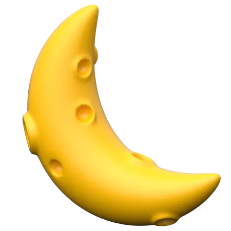 Crescent Moon  3D Icon
