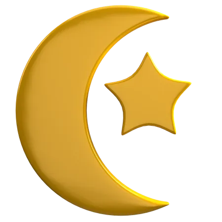 3 D Icon Moon Star Illustration 3D Icon