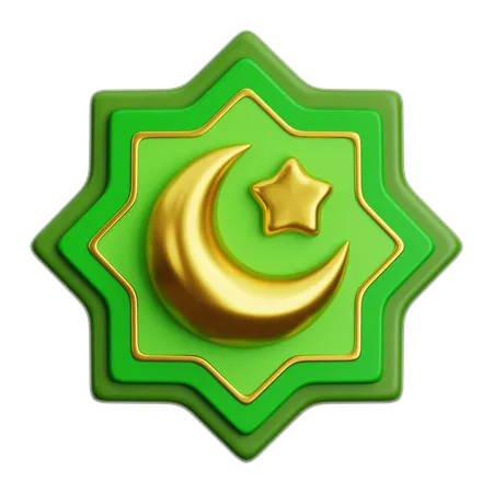 Crescent Moon Decoration  3D Icon