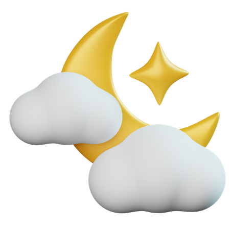 Crescent Moon Illustration  3D Icon