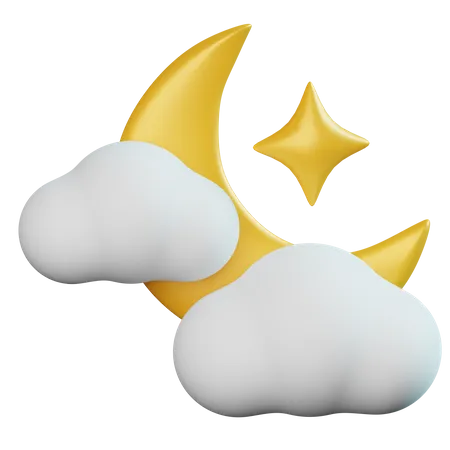 Crescent Moon Illustration  3D Icon