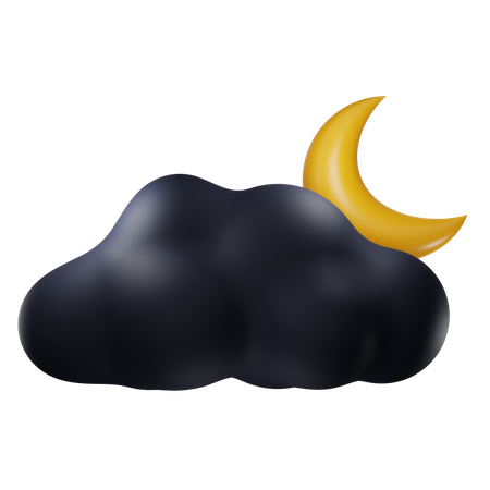 Crescent Moon Night  3D Icon