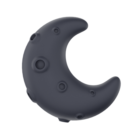 Crescent Moon Night  3D Icon