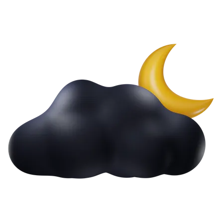 Crescent Moon Night 3 D 3D Icon