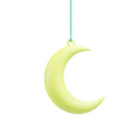 Crescent Moon Ornament  3D Icon