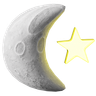 free 3d crescent moon 