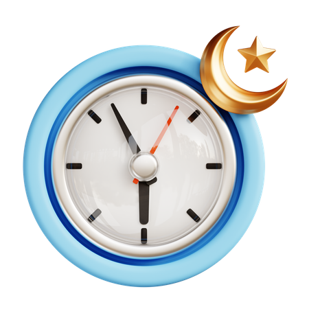 Crescent Moon Time  3D Illustration