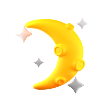 Crescent star  3D Icon