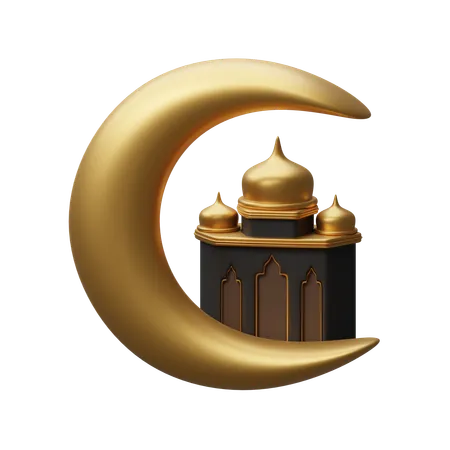 Crescent With Mosque Download This Item Now 3D Icon