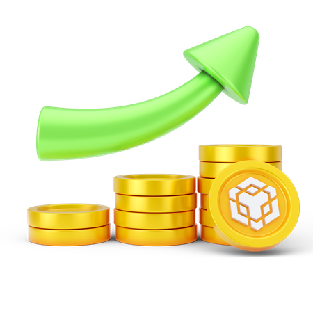 Crescimento da binance  3D Icon
