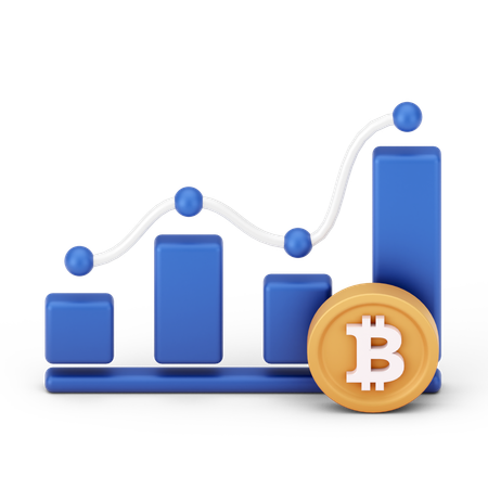 Crescimento do bitcoin  3D Icon