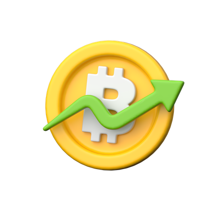 Crescimento do bitcoin  3D Icon