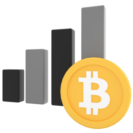 Crescimento do bitcoin  3D Icon