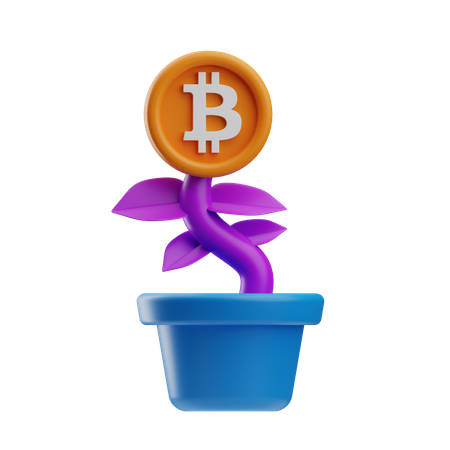 Crescimento do bitcoin  3D Icon