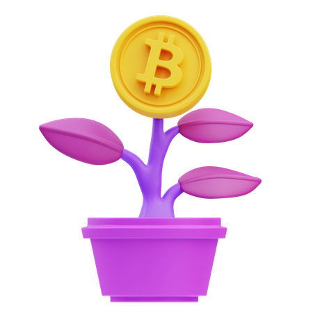 Crescimento do bitcoin  3D Icon